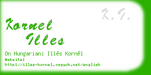 kornel illes business card