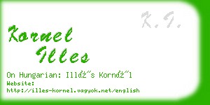 kornel illes business card